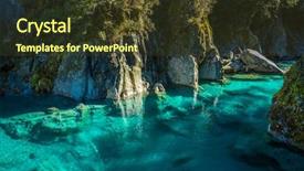  Presentation with islam famous mosque in turkish - Slide deck having famous turist attraction - blue pools background and a tawny brown colored foreground