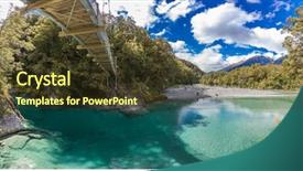  Presentation with islam famous mosque in turkish - Cool new PPT layouts with famous turist attraction - blue pools backdrop and a tawny brown colored foreground