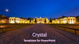  Presentation with poland - Colorful PPT theme enhanced with famous university - branicki palace at night backdrop and a wine colored foreground