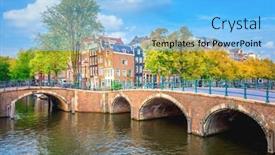  Presentation with beautiful houses - Slide deck with famous-view-of-the-soul background and a light blue colored foreground