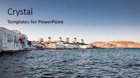  Presentation with old windmill - Amazing slide deck having famous view traditional windmills backdrop and a teal colored foreground