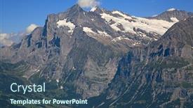  Presentation with region - Cool new theme with famous village grindelwald in swiss alps - starting point for train tours in the jungfrau region backdrop and a ocean colored foreground