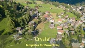  Presentation with alps - PPT theme enhanced with famous-village-grindelwald-in-swiss background and a tawny brown colored foreground