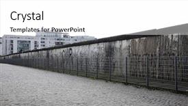  Presentation with berlin wall - Slides enhanced with famous wall in berlin may background and a white colored foreground