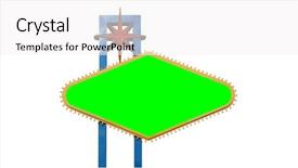  Presentation with las vegas - Slide set featuring famous welcome to las vegas background and a white colored foreground