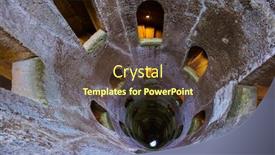  Presentation with well - Presentation theme enhanced with famous-well-in-orvieto-italy background and a tawny brown colored foreground