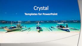  Presentation with boracay beach - Theme featuring famous white beach on boracay background and a dark gray colored foreground