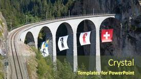  Presentation with train - Presentation consisting of famous-wiesener-viaduct background and a tawny brown colored foreground