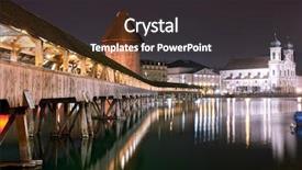  Presentation with wood bridge - PPT theme having famous wooden chapel bridge foot background and a dark gray colored foreground