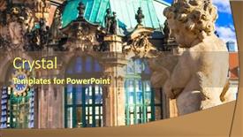  Presentation with gallery - Beautiful theme featuring famous-zwinger-museum-and-gallery backdrop and a tawny brown colored foreground