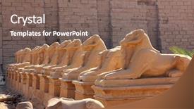  Presentation with ancient egypt - Beautiful slides featuring famouse place teample - ancient egypt statues of sphinx backdrop and a  colored foreground