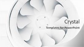  Presentation with duct - Theme enhanced with ventirator - duct fan blades of modern background and a white colored foreground
