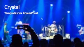  Presentation with award show arrival - Slide set consisting of fan photographs show using smartphone background and a  colored foreground