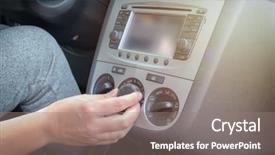  Presentation with car air conditioning - Slide deck enhanced with system with fan speed selector background and a coral colored foreground