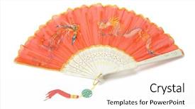  Presentation with chinese dragon - Colorful slide deck enhanced with fan with dragon and pheonix backdrop and a  colored foreground