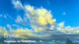  Presentation with fancy - Audience pleasing PPT theme consisting of fancy-clouds-the-art backdrop and a teal colored foreground