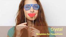  Presentation with young children playing multicultural - PPT layouts consisting of fancy dress - attractive playful young woman background and a tawny brown colored foreground