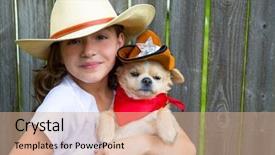  Presentation with cowboy hat - PPT theme featuring empty seats business transportation background and a  colored foreground.