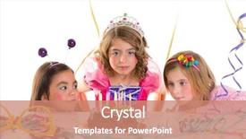  Presentation with children birthday - Colorful slide deck enhanced with fancy dress - children kid girls birthday party backdrop and a coral colored foreground