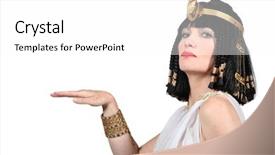  Presentation with fancy dress - Slide deck consisting of fancy dress - egyptian background and a white colored foreground