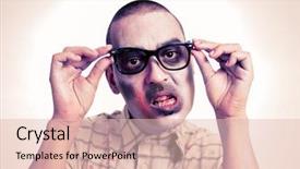  Presentation with fancy dress - Amazing presentation theme having fancy dress - portrait of a hipster zombie backdrop and a lemonade colored foreground