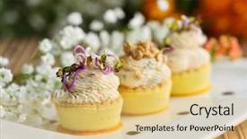  Presentation with germs - Audience pleasing slides consisting of fancy food arrangement with healthy backdrop and a  colored foreground