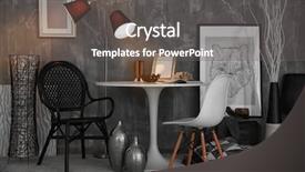  Presentation with room - Slide deck with fancy frame - modern room interior background and a gray colored foreground