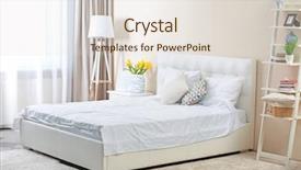  Presentation with bedroom modern - Slides enhanced with fancy frame - modern white interior bedroom background and a lemonade colored foreground