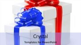  Presentation with fancy - Beautiful presentation theme featuring fancy-gift-box-with-red backdrop and a light blue colored foreground