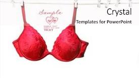  Presentation with fancy - Slides consisting of fancy red bra hanging on clothesline with white background background and a sky blue colored foreground