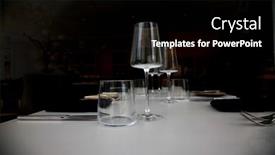  Presentation with wedding banquet table - Presentation theme enhanced with fancy-table-set-for-dinner background and a black colored foreground