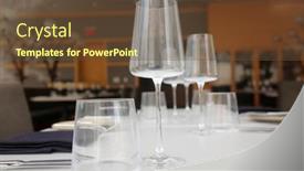  Presentation with wedding banquet table - Slide set enhanced with fancy-table-set-for-dinner background and a tawny brown colored foreground