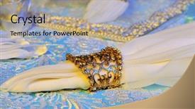  Presentation with fancy - Cool new presentation with fancy table set backdrop and a coral colored foreground