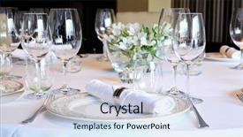  Presentation with fancy - Audience pleasing presentation consisting of fancy table set backdrop and a  colored foreground