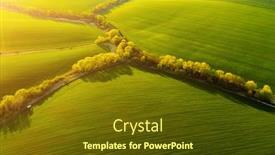  Presentation with agrarian - Presentation featuring fantastic-aerial-photography-of-green background and a tawny brown colored foreground