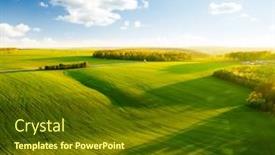  Presentation with green beauty - Audience pleasing slide set consisting of fantastic-aerial-photography-of-green backdrop and a tawny brown colored foreground