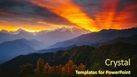  Presentation with breaking through - Slide set having georgia country europe high caucasus background and a wine colored foreground