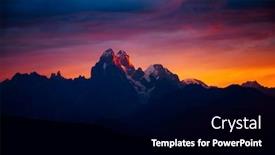  Presentation with country - Amazing PPT theme having fantastic brilliant sunrise with rays illuminating the dark clouds location place of mt ushba upper svaneti mestia georgia country europe high caucasus ridge discover the beauty of earth backdrop and a black colored foreground