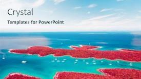  Presentation with lagoon - Amazing PPT layouts having fantastic-color-infra-red-lagoon backdrop and a sky blue colored foreground
