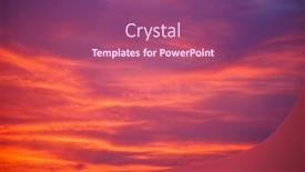  Presentation with sunrise - PPT theme featuring fantastic-colorful-sunrise-with-cloudy background and a violet colored foreground