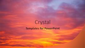  Presentation with sunrise - Presentation design consisting of fantastic-colorful-sunrise-with-cloudy background and a coral colored foreground