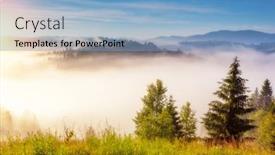  Presentation with sunlight - Beautiful theme featuring fantastic-day-and-bright-hills backdrop and a light blue colored foreground