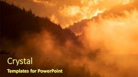  Presentation with misty - Slide deck featuring fantastic-dreamy-sunset-in-summer background and a tawny brown colored foreground
