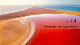  Presentation with earth eye - PPT theme enhanced with fantastic-drone-view background and a coral colored foreground