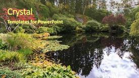  Presentation with eden - Theme enhanced with fantastic floral butchart gardens background and a tawny brown colored foreground