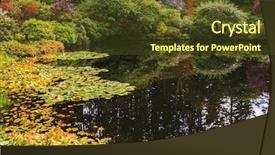  Presentation with eden - PPT layouts with fantastic floral butchart gardens background and a tawny brown colored foreground