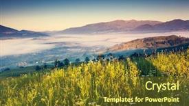 Presentation with vintage retro - Amazing presentation having fantastic-foggy-day-and-bright backdrop and a tawny brown colored foreground