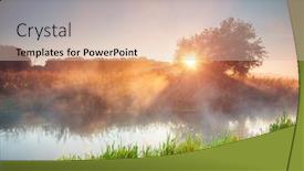  Presentation with tree river - Colorful PPT layouts enhanced with fantastic-foggy-river-with-fresh backdrop and a lemonade colored foreground