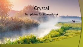  Presentation with green beauty - Amazing presentation having fantastic foggy river with fresh backdrop and a coral colored foreground