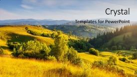  Presentation with green morning - PPT theme featuring fantastic green hills glowing by sunlight dramatic morning scenery carpathian ukraine europe beauty world background and a light blue colored foreground